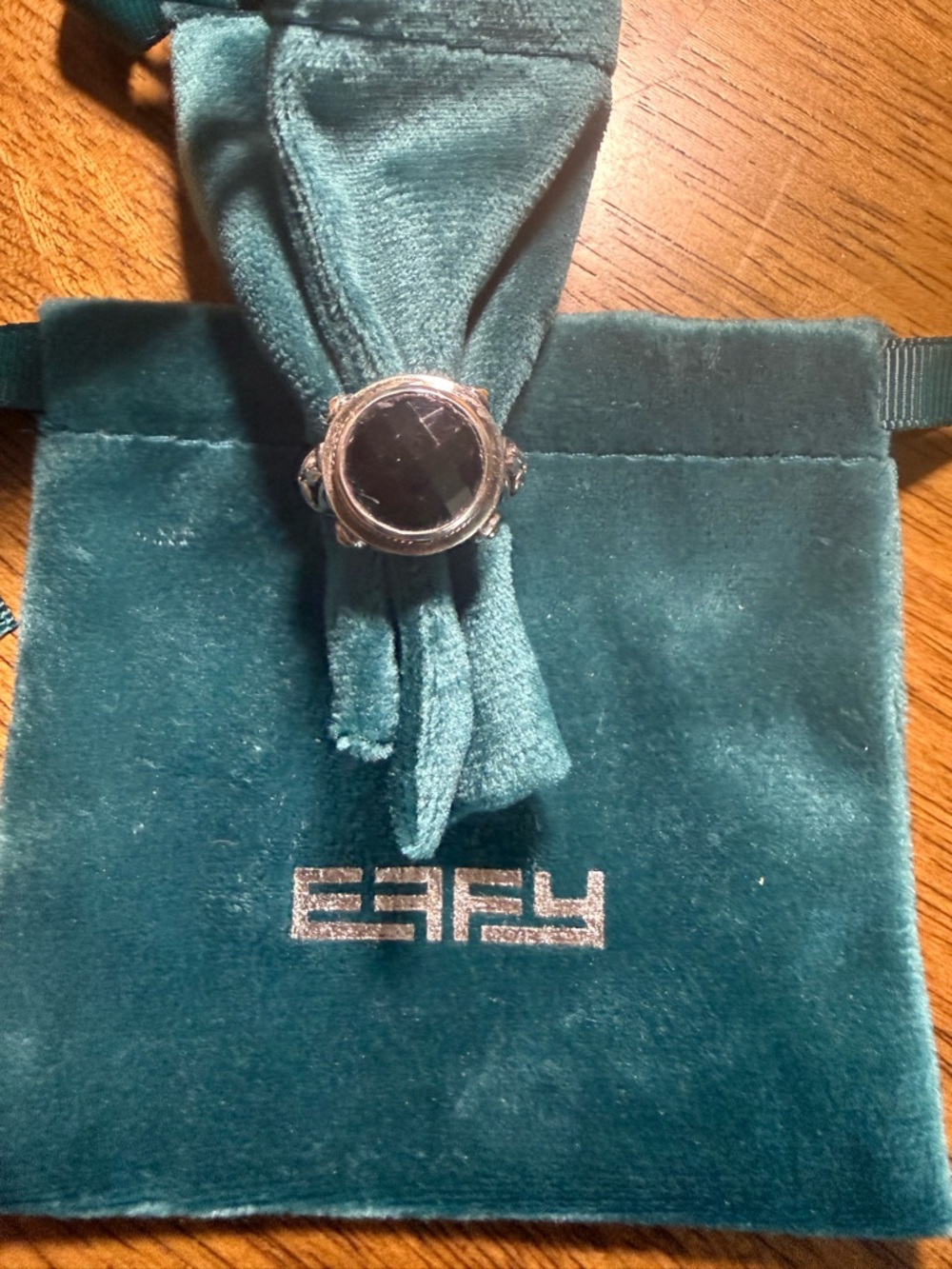 Effy Sterling silver black onyx ring. Size 7.